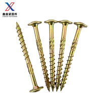 Vis de corde de paille galvanisée en acier au carbone directe d'usine tête Torx de plaquette moletée avec clous en aggloméré système de mesure métrique