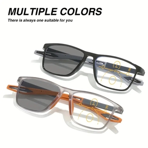 Gafas de Lectura Progresivas Multifocales Unisex con Protección Anti-Luz Azul, <span class=keywords><strong>Lentes</strong></span> Transparentes Fotocromáticas, Montura de PC <span class=keywords><strong>para</strong></span> Negocios - Product Image 5
