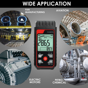 Tacómetro de Alta Calidad para Automoción de 2.5 a 99999 RPM, Medición de Velocidad RPM Digital sin Contacto con Retroiluminación a Color y Retención de Datos - Product Image 2
