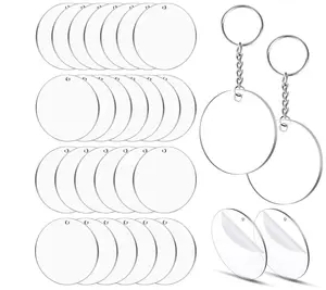 cirkel acryl blanks Suppliers-Acryl Cirkel Disc Ornament Blanks Met Gat Voor Vinyl Valentijnsdag Ornament Gift