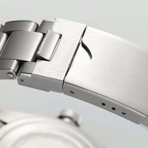 Montre mécanique automatique élégante pour homme de qualité supérieure avec cadran blanc, verre saphir, aiguilles lumineuses et fonction GMT séparée - Product Image 6