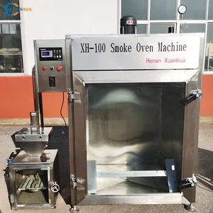 automatic catfish smoking oven commercial gas smokehouse hot meat and fish smoker oven machine from xuanhua machinery