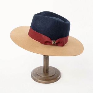 Sombrero Fedora Unisex de Fieltro 100% Lana, Diseño Moderno 2025, Dos Tonos, Ala Ancha, Corona en Forma de Lágrima, para Fiestas, Jazz y Actividades al Aire Libre - Product Image 1