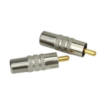 Paquete de 10 Adaptadores de Video RCA Macho a Macho (Estándar del Reino Unido)