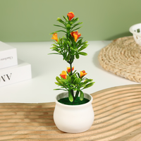 Bonsai Mawar Miniatur Grosir Tujuh Bintang Dekorasi Rumah Bunga Buatan Pot Kecil Tanaman Pot Kecil Bunga Pot Meja
