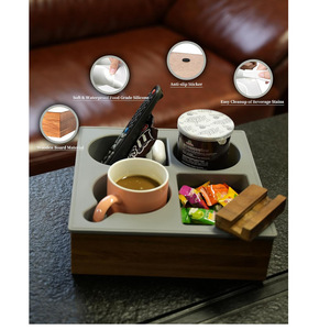 Bamboo Square Serving <b>Tray</b> Multifunctional Wood Pattern For Home Tea <b>Snack</b> Dish - Product Image 2