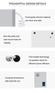 Générateur d'ozone multifonction 600 mg/h, purificateur d'air et d'eau pour les soins <span class=keywords><strong>de</strong></span> santé, la lessive et la stérilisation <span class=keywords><strong>des</strong></span> biberons - Product Image 4