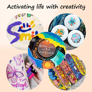 36pcs 72 màu sắc Acrylic kép tip đánh dấu tùy chỉnh bàn chải tip nox-độc hại nước dựa trên vĩnh viễn kép tip Acrylic Bút Đánh Dấu - Product Image 4