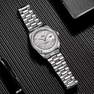 CADISEN – montre mécanique de luxe pour hommes, cadran en météorite, automatique, semaine, 100M, mouvement japonais MIYOTA 8285, horloge pour <span class=keywords><strong>homme</strong></span> - Product Image 5