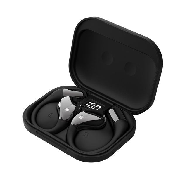 Real-Time 145 Language AI Translation Headphones OWS for Wireless 5.3 ENC Earbuds with Digital Display and Battery Indicator