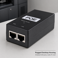 Injecteur PoE 24V 0.5A, adaptateur d'alimentation Ethernet RJ45, 100Mbps, 1000Mbps, connexion réseau de bureau, prise US