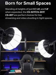 Godox CS-50T 50cm Lantern - Tenda Portatile a Montaggio Rapido per Flash da Studio e LED <span class=keywords><strong>Live</strong></span>, in Tessuto Nylon con Attacco Bowens - Product Image 4