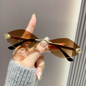 Nouvelles lunettes <span class=keywords><strong>de</strong></span> <span class=keywords><strong>soleil</strong></span> haut <span class=keywords><strong>de</strong></span> gamme pour femme 2026, monture complète en forme <span class=keywords><strong>de</strong></span> diamant, personnalisées, protection UV400, motif tête <span class=keywords><strong>de</strong></span> léopard, idéales pour les sports <span class=keywords><strong>de</strong></span> plein air et les voyages - Product Image 4