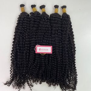 10-30 Inch Virgin Bulk Bundles <b>Braids</b> Double Drawn 100% Human Hair Bulk <b>Extensions</b> Virgin Vietnamese Raw Curly <b>Extensions</b> - Product Image 2