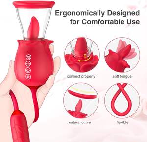 Nouveau Masturbateur Rose Lèche-Langue Orgasmique à 10 Fréquences de Vibration, Rechargeable, en Silicone, Étanche et Silencieux, Spécial Femme - Product Image 2