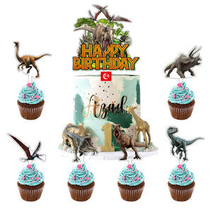 Décoration de gâteau pour le 1er anniversaire de bébé, thème <span class=keywords><strong>jungle</strong></span> safari, pour garçons et filles, fournitures de fête sur le thème des animaux de la <span class=keywords><strong>jungle</strong></span> - Product Image 2