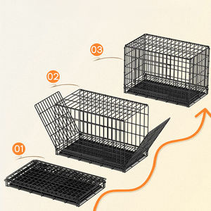 En çok satan Metal demir tel evcil köpek kapalı kafesleri ile Diy katlanır hayvan sandık Kennels tepsi - Product Image 3