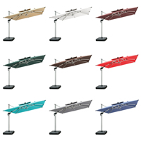 Sombrilla Plegable Moderna de Aleación de Aluminio, Resistente al Agua y a los Rayos UV, con Base de Plástico para Uso en Exteriores, Restaurantes, Playas y Hoteles