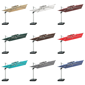 Ô dù nhôm chống tia UV, chống nắng, chắc chắn, có đế, dùng cho khách sạn, biệt thự, sân vườn, công viên - Product Image 6