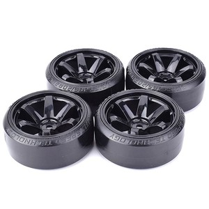 4PCS 52mm Plastic RC Car Wheels Rims - 12mm Hex, For 1/10 Scale On-Road, Drift, Touring Cars