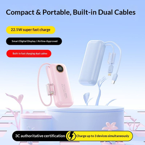 Batería Externa Portátil <span class=keywords><strong>de</strong></span> 10000mAh con Cable Integrado, Carga Súper Rápida <span class=keywords><strong>de</strong></span> 22.5W, Ultra Portátil - Product Image 2