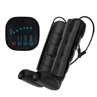 Masseur de jambes à compression d'air, 6 chambres, 8 niveaux de pression, fonctions musicales, matériau ABS+TPU, sans batterie