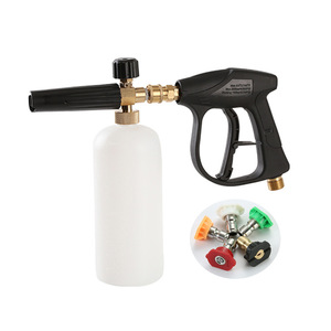 Pistola de Espuma de Alta Presión con Conector Rápido de 1/4, Cabezal de Cobre con Flujo Ajustable para Lavado de Autos y Hogar - Product Image 4