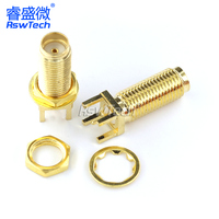 Montaje de adaptador de Cable Coaxial de asiento de antena de/KHD SMA JACK hembra recto Vertical con conector Rf de 4 pines