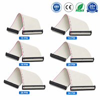 كابل شريطي دقيق IDC وكابل مسطح مرن FFC FPC بخطوة 0.5 مم و1.0 مم للوحات PCB وواجهات التحكم