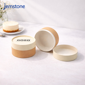 กล่องกระดาษแข็งสำหรับใส่เค้ก ขนมหวาน ลูกอม  แบบรีไซเคิล เป็นมิตรกับสิ่งแวดล้อม  สำหรับอาหาร  พร้อมโลโก้สั่งทำพิเศษ  หรูหรา สำหรับชีสเค้ก  ทำจากกระดาษคราฟท์ - Product Image 1