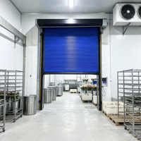 Porte rapide industrielle à enroulement rapide en PVC anti-poussière pour atelier pharmaceutique propre