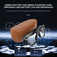 Gafas Inteligentes M02 con IA, ChatGPT, Cámara, Traducción, Estuche de Carga, Transferencia WIFI, Llamadas de Voz BT, Grabación de Video, Gafas de Sol