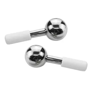 Facial Roller Cold Skincare Cool Roller Ball Eye Massager Stainless Steel Ice Globes For Face