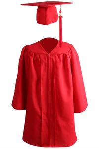 2026 Ensemble de toge de remise de diplôme mate tissée pour enfants, unisexe, avec toge, toque et pompon, uniforme de remise de diplôme pour enfants pour la cérémonie de maternelle - Product Image 6