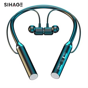Écouteurs sans fil TWS avec microphone, casque magnétique sportif à tour de cou, interface 3,5 mm, design à suspendre autour du cou - Product Image 1
