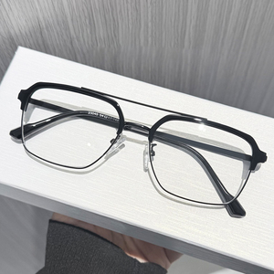 Gafas Ópticas Metálicas Cuadradas de Media Montura con Forma de Diamante Clásica, Grandes, Anti Luz Azul para Computadora, Ligeras y Resistentes - Product Image 2