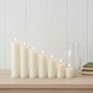 Elfenbeinfarbene Flackernde Elektrische <span class=keywords><strong>LED</strong></span>-Stumpenkerzen aus Paraffinwachs mit Fernbedienung für Hochzeitsdeko - Product Image 4