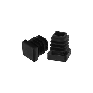 Tappo interno quadrato in plastica 16x16 mm. Nero. Confezione da 200 Unità. - Product Image 1