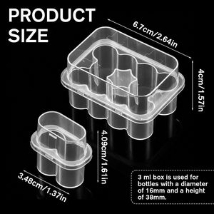 Boîte de 10 flacons cosmétiques de 3 ml avec couvercle en PET/PVC/PP, emballage transparent, couleur personnalisée, gaufrage, matériaux recyclés, sur mesure - Product Image 3