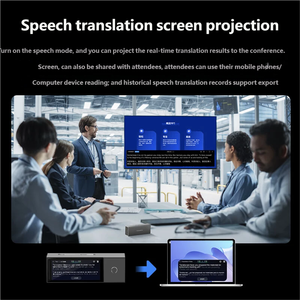 Traductor de Interpretación Simultánea con IA para Reuniones, Auriculares Host Todo en Uno, 43 Idiomas en Línea, Dispositivo de Traducción Bidireccional - Product Image 3