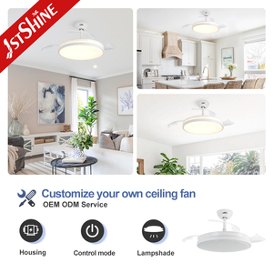 1stshine LED quạt trần DC động cơ có thể điều chỉnh ánh sáng có thể thu vào Blades 42 inch quạt trần với điều khiển từ xa - Product Image 4