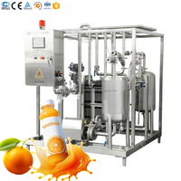 Machine de pasteurisation à plaques HTST 500-20000L avec pompe, contrôle PLC, fonctionnement automatique, haute productivité pour le traitement des jus de fruits