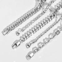 Set Gelang Pria Cuban Terlaris, Bahan Stainless Steel Anti Air dan Tidak Luntur