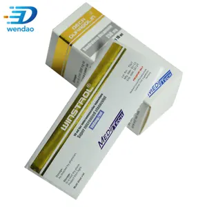 Boîte de estampillage chaude de fiole du carton blanc 10ml de carton de papier de pharmacie
