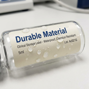 Custom 5ml Amber Glass Vial <b>Labels</b> Matte Grey Stickers for Precision Anti Aging Serum <b>Packaging</b> - Product Image 4