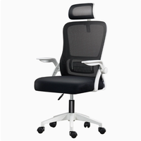 Chaise de bureau ergonomique moderne à dossier mi-haut en maille, pivotante et réglable en hauteur, pour seniors