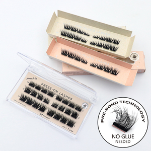 ขนตาปลอมแบบอัดติดกาวล่วงหน้าติดทนนาน7-14วันขนตาแบบ DIY ขายส่ง - Product Image 4