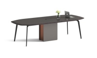 Nouvelle arrivée, table de conférence en bois au design moderne pour salle de conférence, utilisation hôtelière, bureau commercial multi-personnes