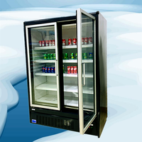 Porte en verre de réfrigération de boisson verticale commerciale transparente et fraîche série de dépanneur série congélateur à porte en verre