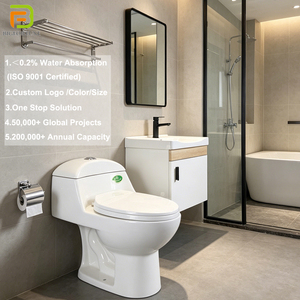 Ensemble de sanitaires contemporains en céramique avec <span class=keywords><strong>chasse</strong></span> <span class=keywords><strong>d</strong></span>'<span class=keywords><strong>eau</strong></span> à siphon, <span class=keywords><strong>WC</strong></span> monobloc, miroir et meuble sous-vasque - Product Image 1